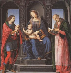 LORENZO DI CREDI The Virgin and child with st Julian and st Nicholas of Myra (mk05) Spain oil painting art